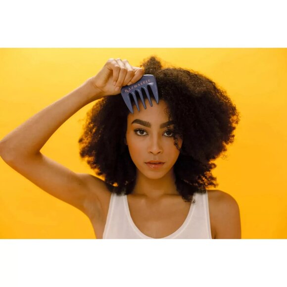 KAZMALEJE Kurls Plus Wide Toothpick Hair Comb, Cobalt - NEW in Sealed Package - Picture 4 of 6